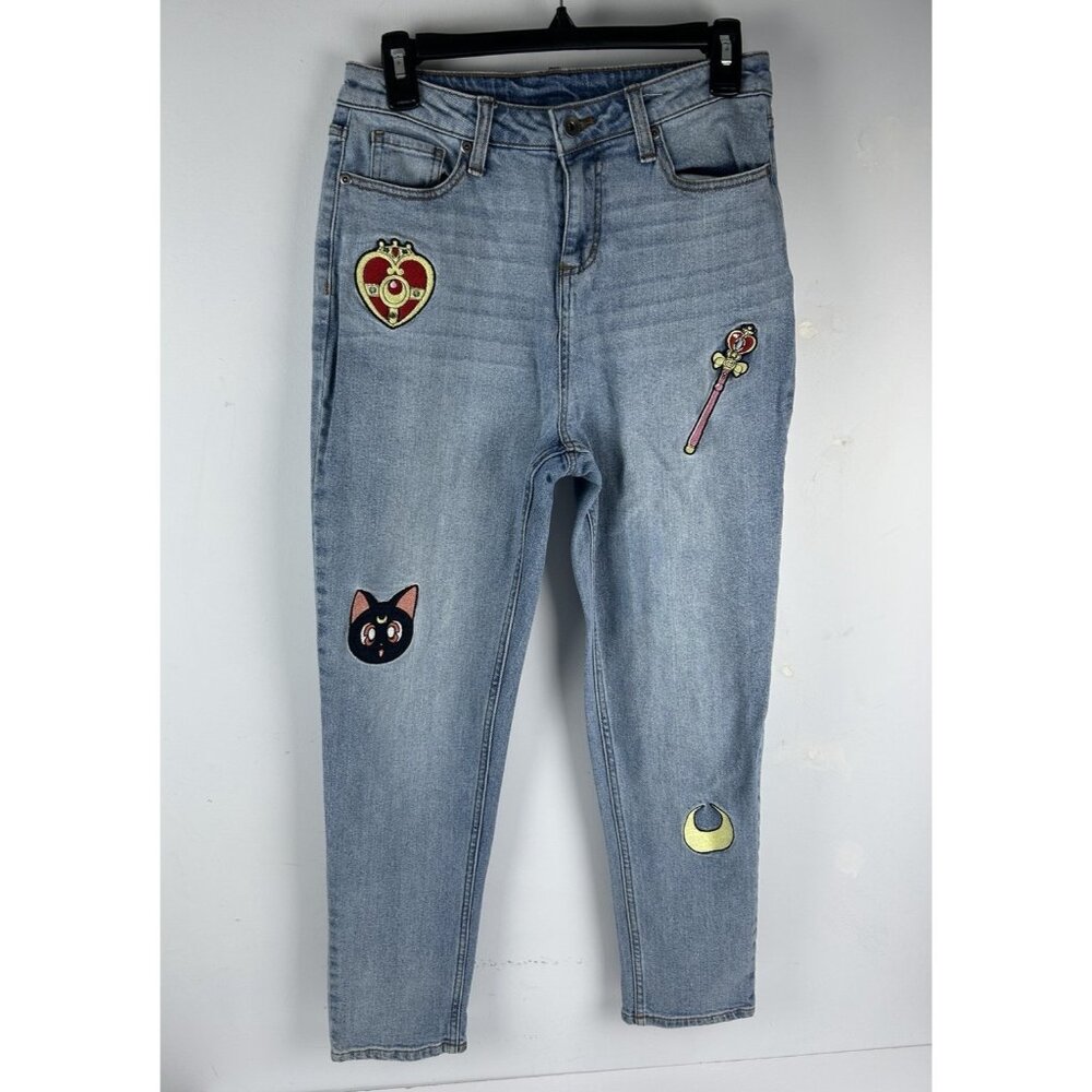 Sailor Moon Hot Topic Patch Blue Women's Mom Jeans Size 3